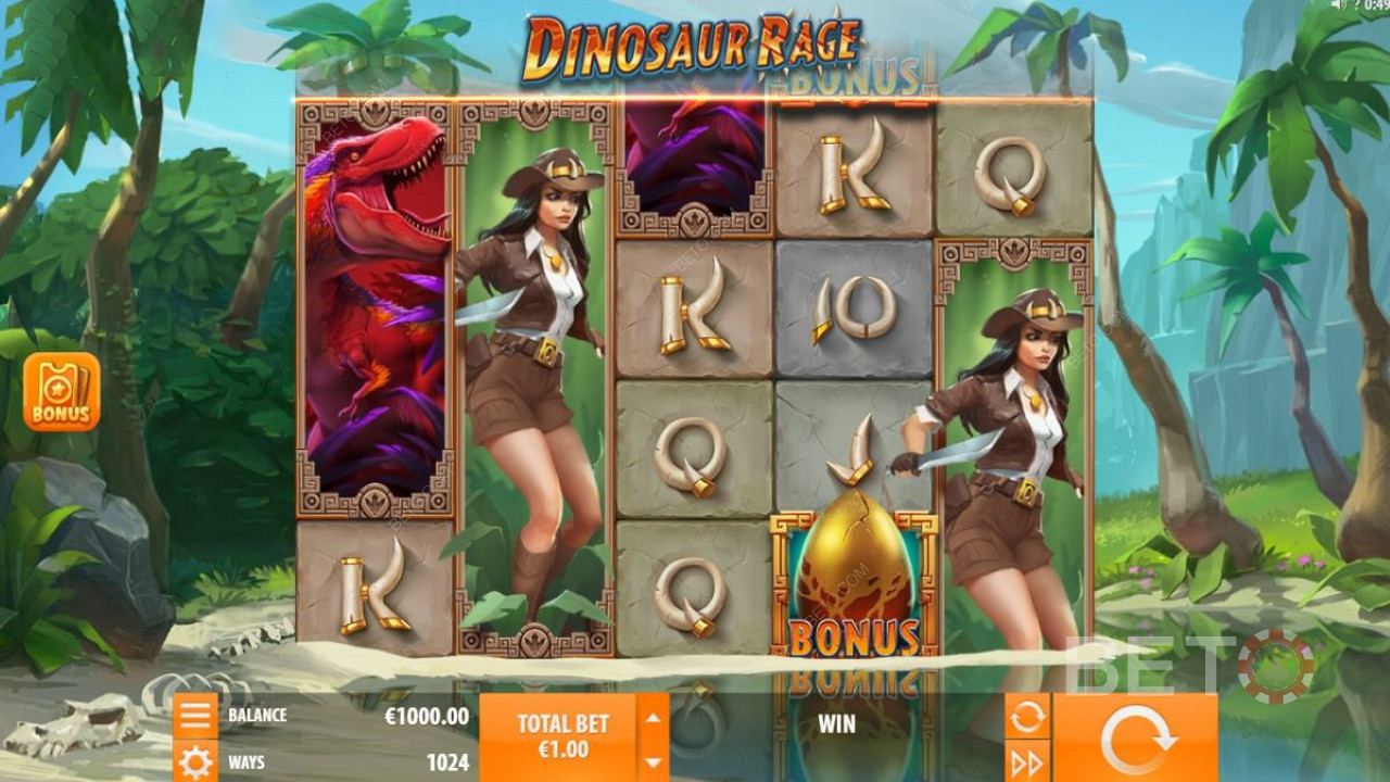 5x4 grid layout of Dinosaur Rage