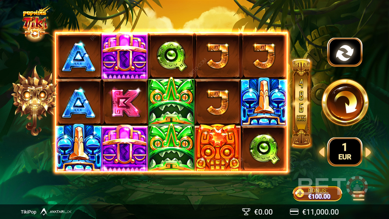 Dive into Mayan magic with Tiki mask symbols