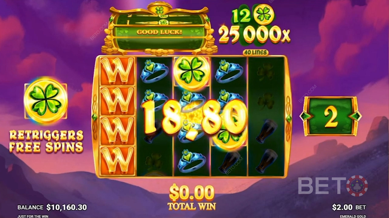 Score big with 12 Scatters in the free spins bonus round