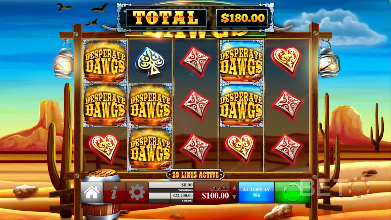 Saddle up for outback action and Desperate Dawgs Free Spins