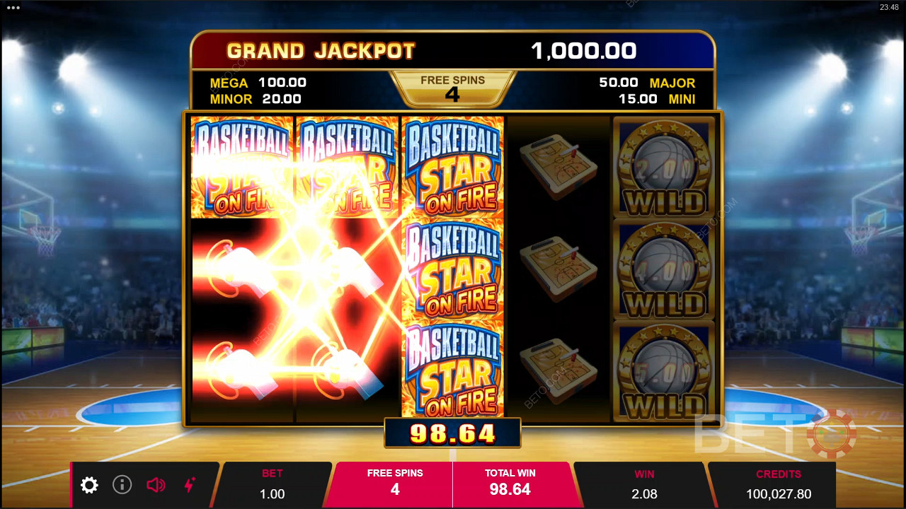 Sizzling hoops in Basketball Star On Fire