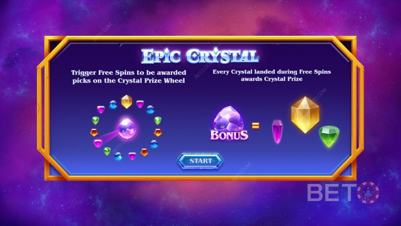 Intro Screen of Epic Crystal - Bonus & Free Plays