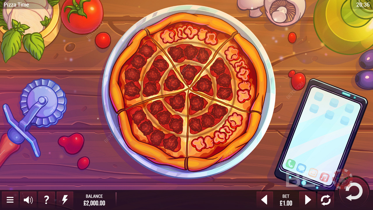 Spin the pizza wheel in Pizza Time