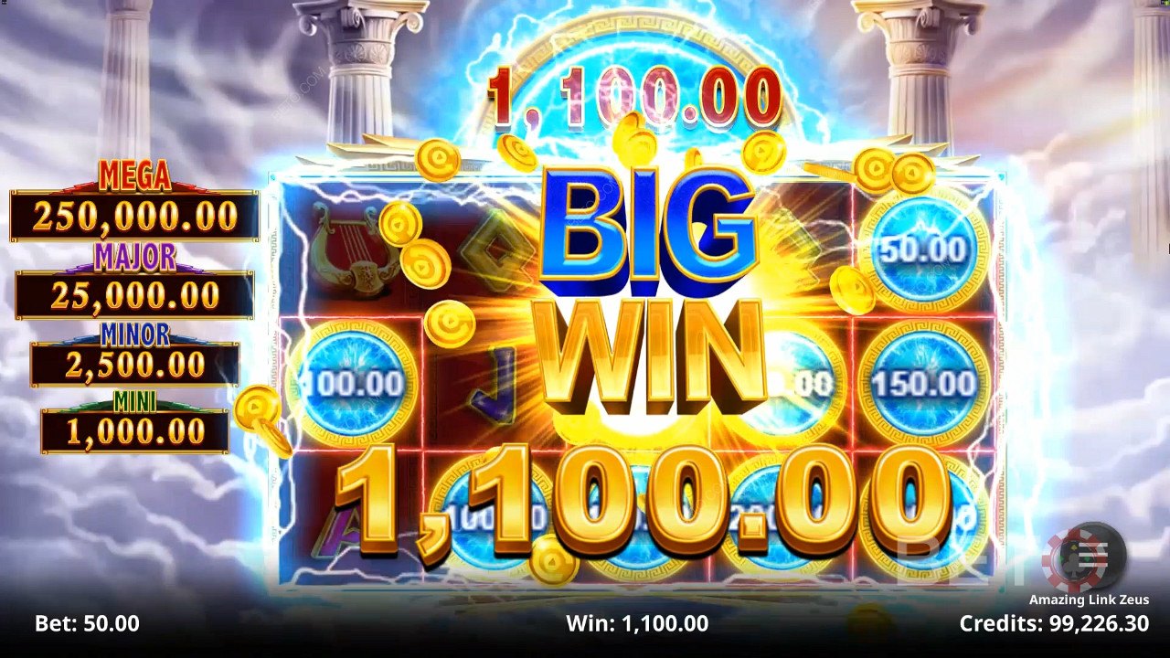 Score big on the Amazing Link Zeus pokie