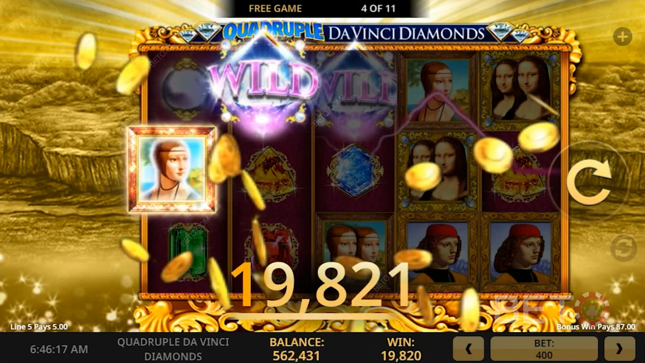 1 Wild replaces 4 top-paying symbols, mate