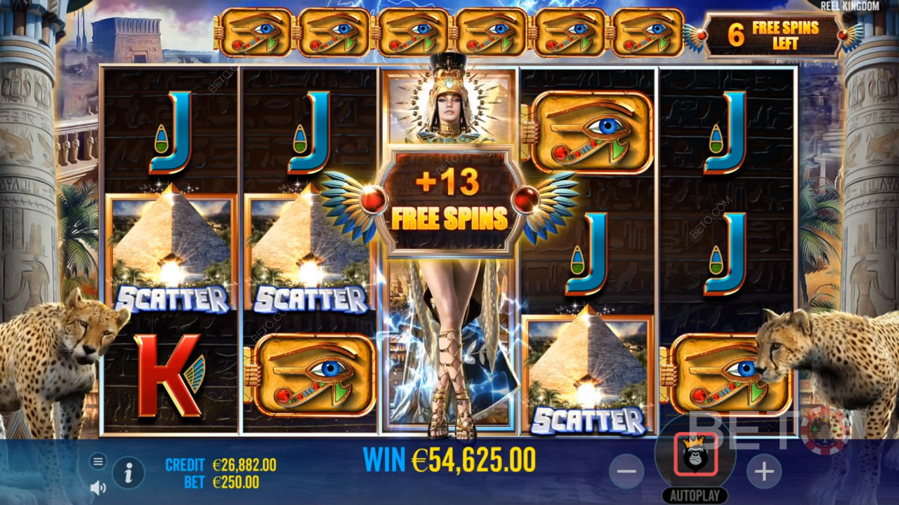 Snag bonus spins with Wilds and Scatters in the free rounds