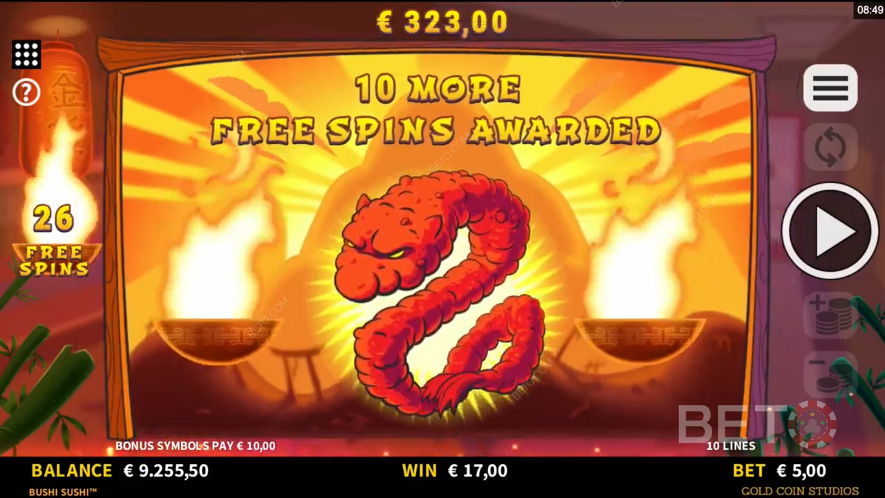 Score extra Free Spins in Bushi Sushi