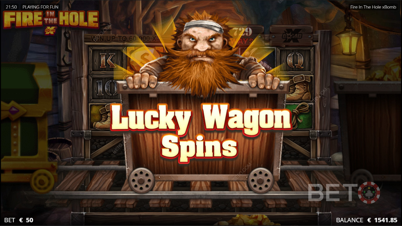 Free spins on Fire in the Hole Pokie by Nolimit City