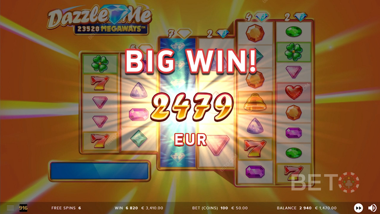Score a massive win in Dazzle Me Megaways