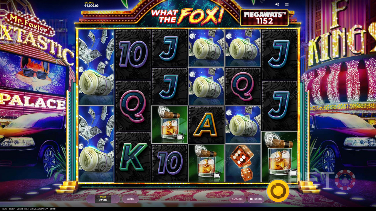 Colourful icons in What The Fox Megaways