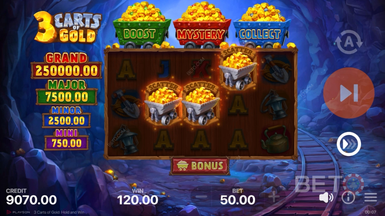 3 Carts of Gold: Hold and Win Review by BETO Pokies
