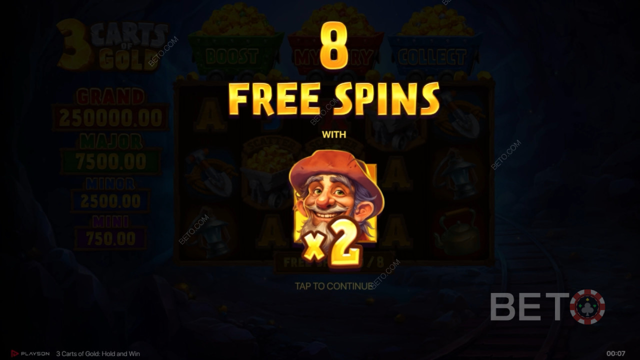 Hit the Jackpot in 3 Carts of Gold: Hold and Win Pokie!