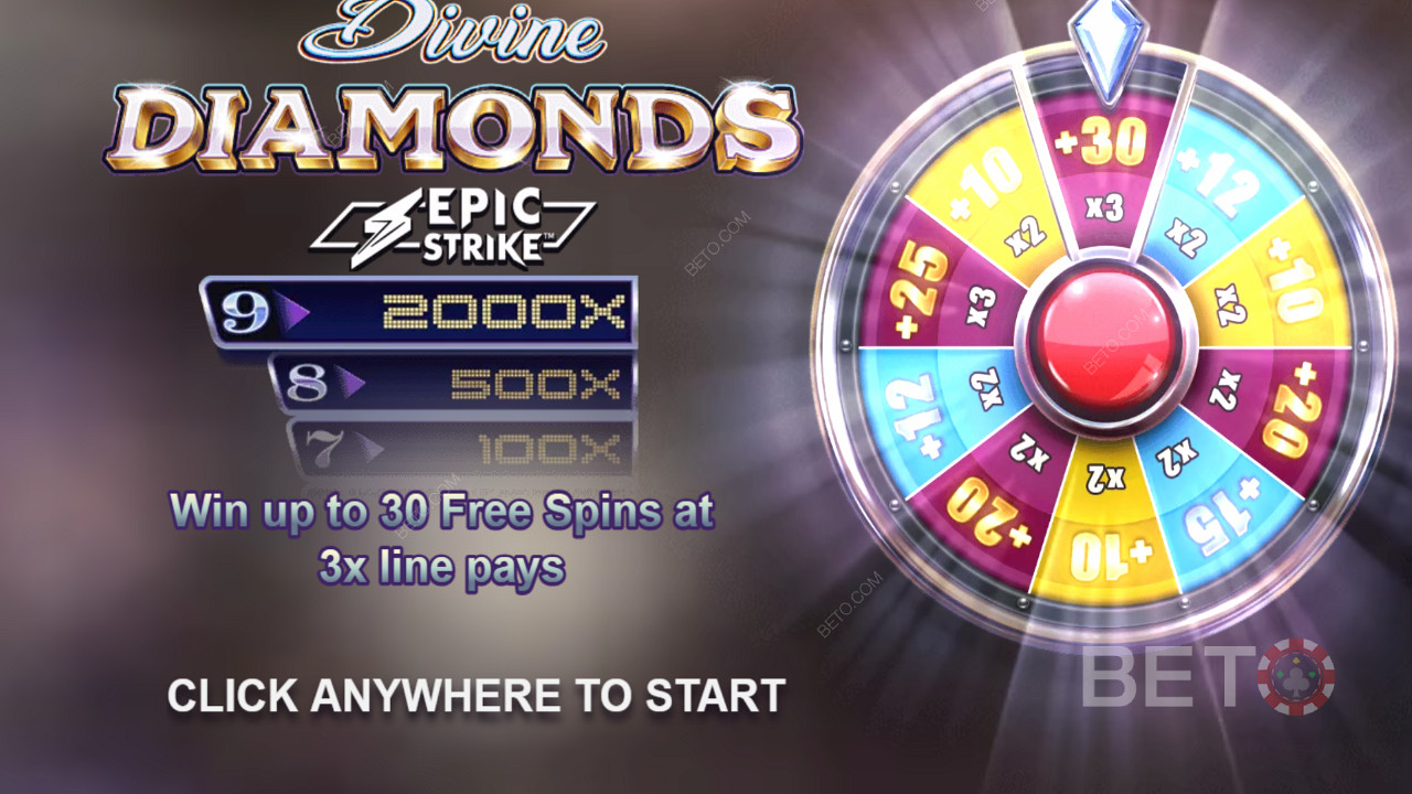 Bonus Spin Wheel in Divine Diamonds