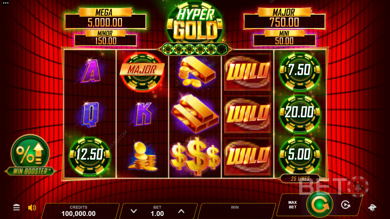 A ripper pokie with 5 reels and 25 paylines