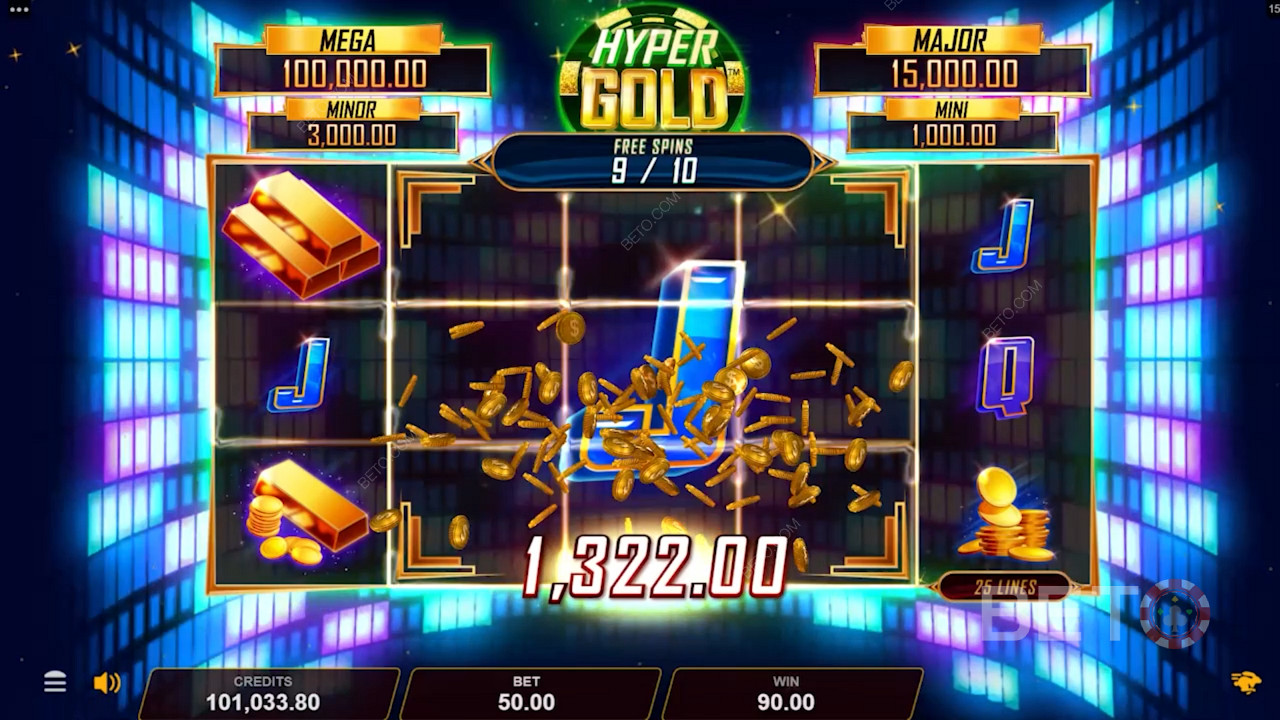 Dollarydoo symbols are top-paying icons in Hyper Gold pokie