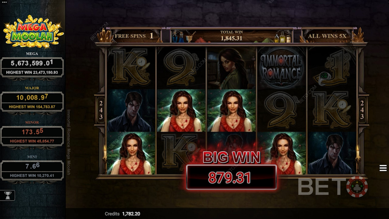 Immortal Romance Mega Moolah online pokie