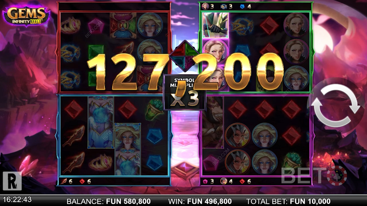 Score up to 26267x your starting wager