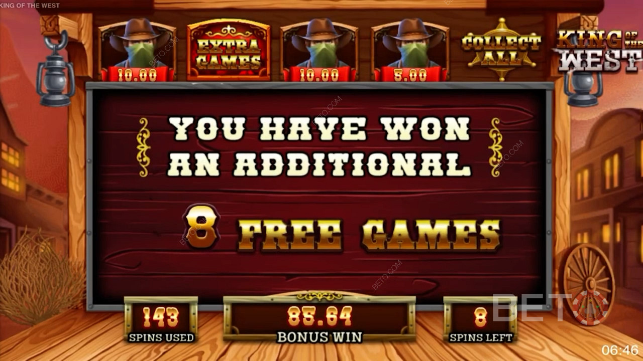 Snag free spins in King of The West