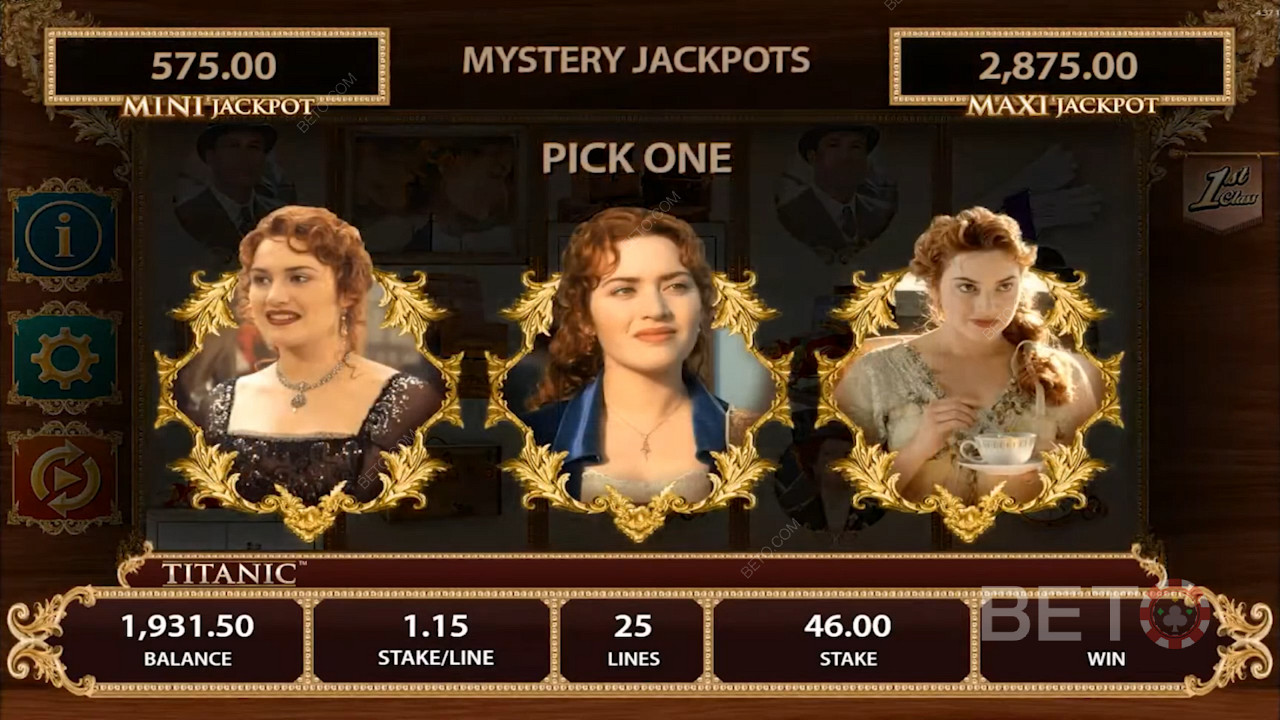 Choose Rose or Kate Winslet to unveil your top payout