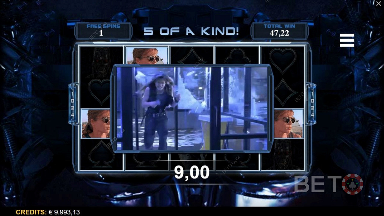 Relive the blockbuster action in Terminator 2 pokie