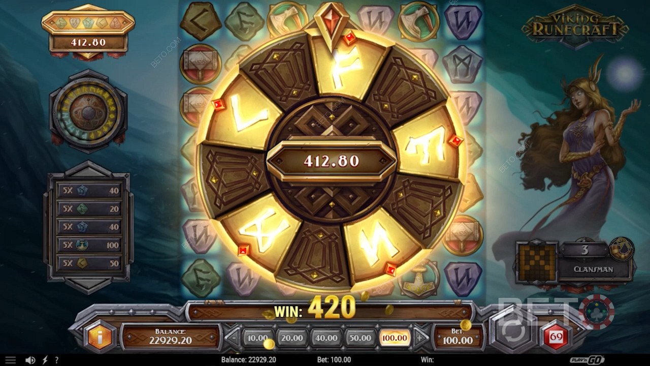 Viking Runecraft - Snag Rune Stones of Valhalla and trigger winning spots in your bonus round