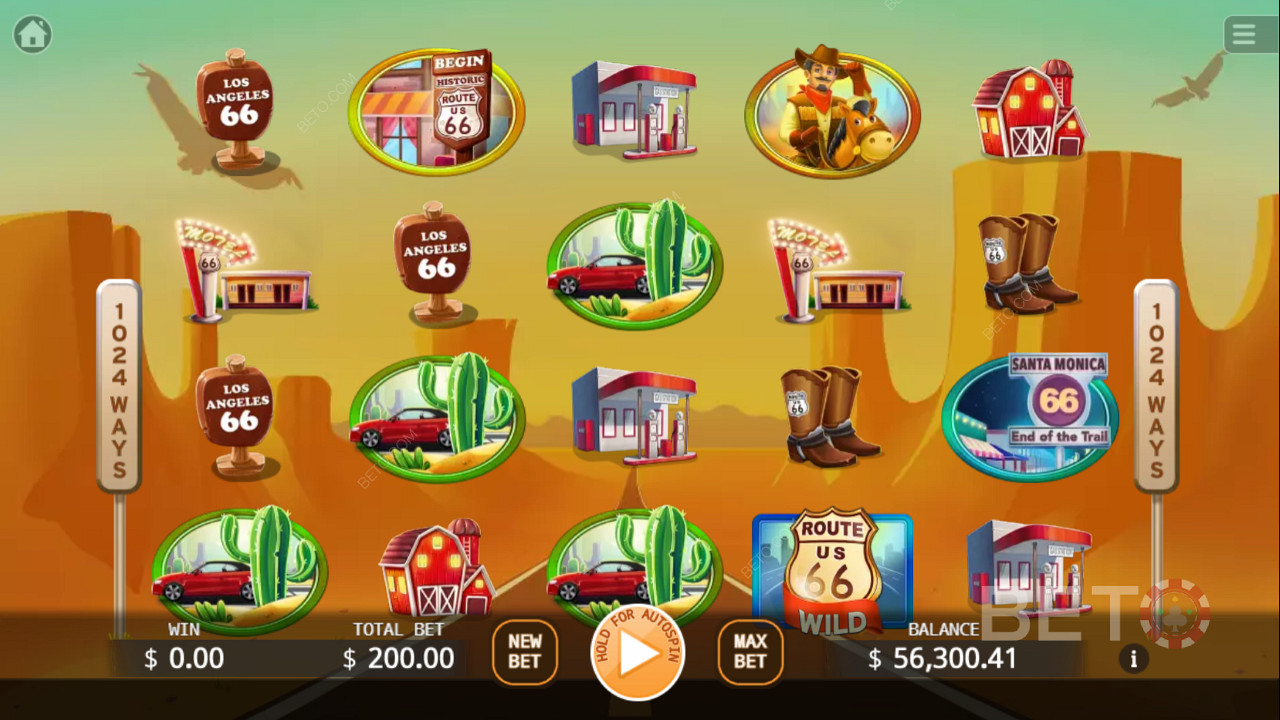 Rev Up Wilds and Free Spins in Route 66 Pokie Game