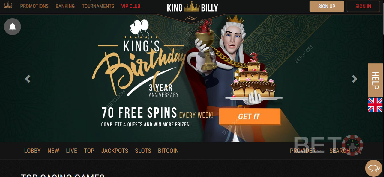 Score Ripper Bonuses and Free Spins at King Billy Casino