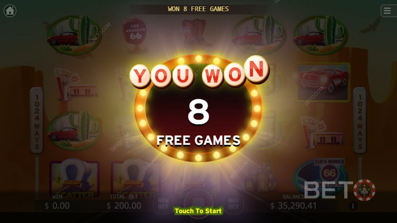 Score 8 Free Spins with 3 Scatters on the pokies