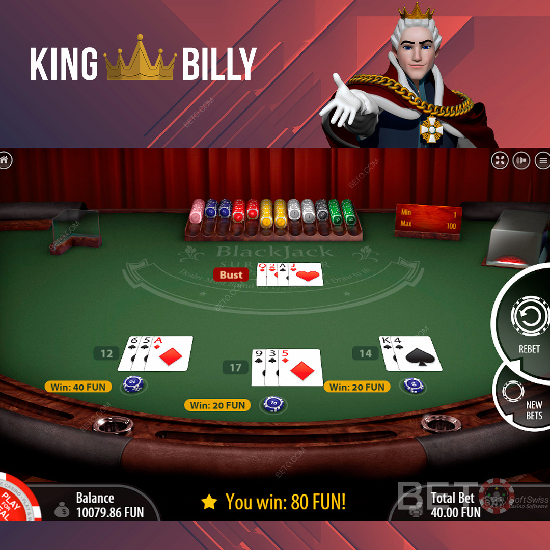 Ace Table Games at King Billy Casino Await