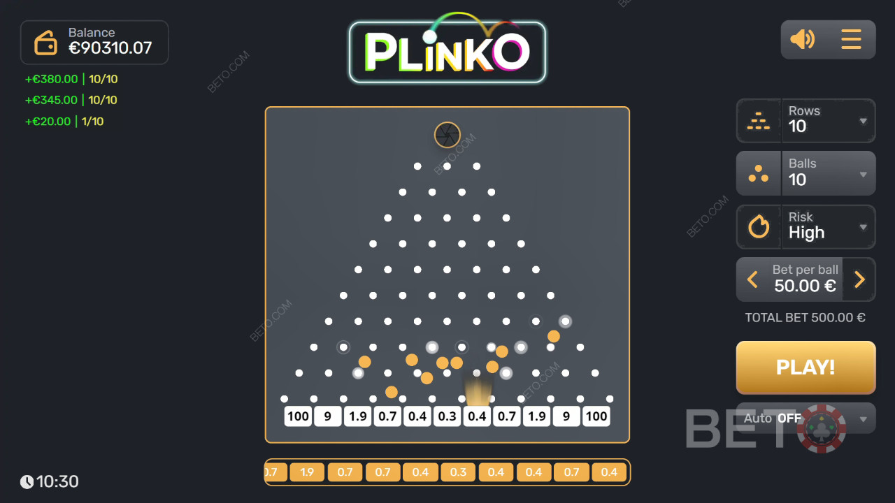 Score 3,200x Your Wager in the Plinko Pokie!