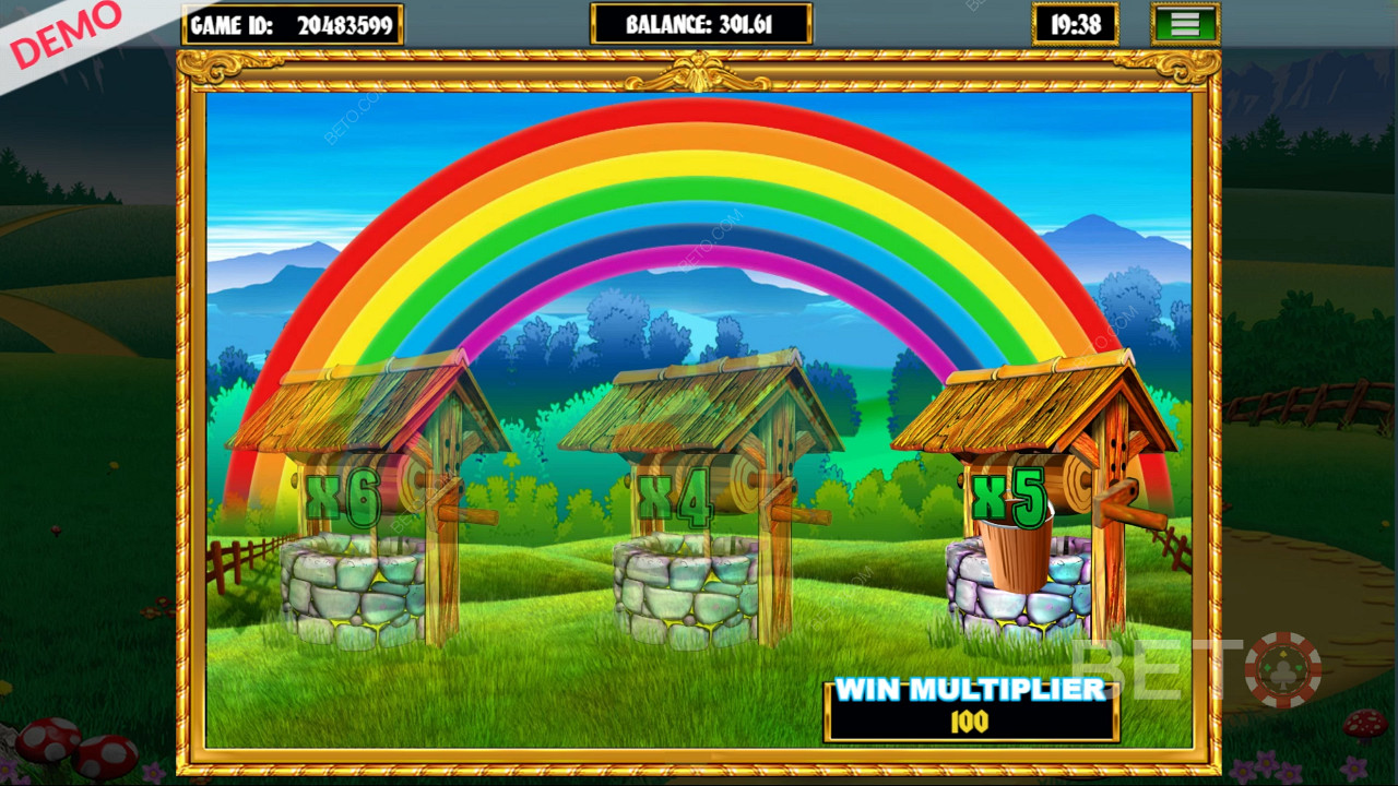 Lucky Dip Feature in Slingo Rainbow Riches pokie