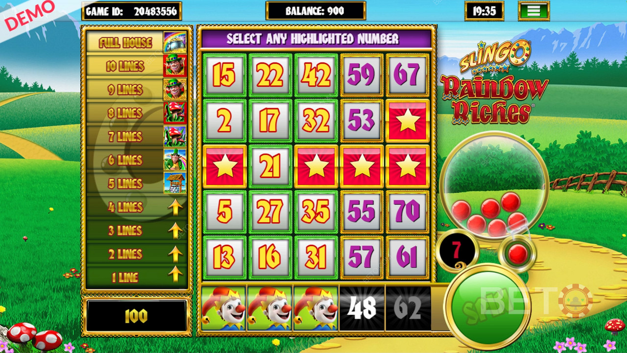 Slingo Rainbow Riches pokie