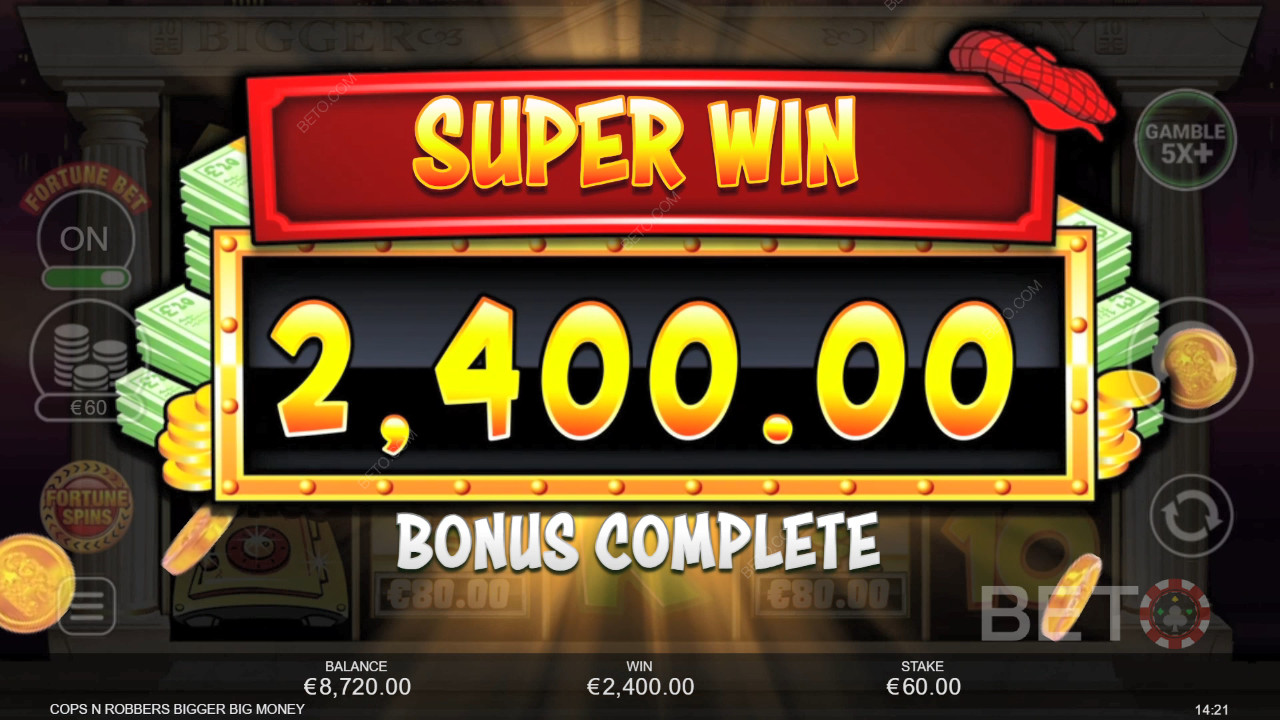 Score 2,083x Your Wager in the Cops 