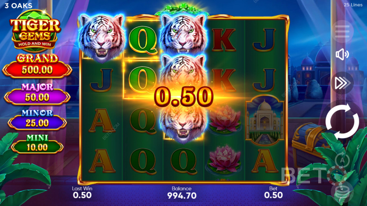 Score Big with 1,560x Wins in Tiger Gems Pokie!