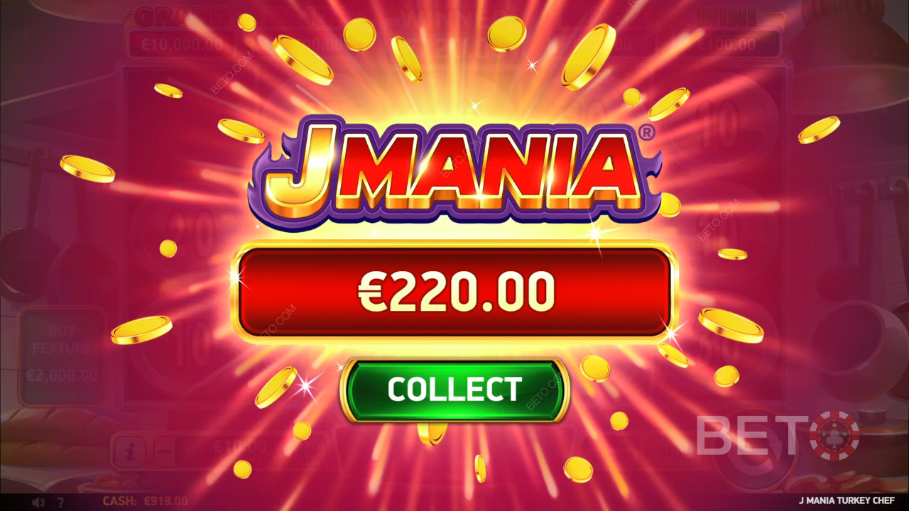 Score 3,910x Your Wager in J Mania Turkey Chef Pokie!