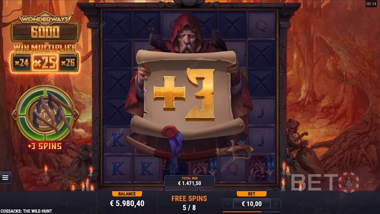 Snag axe symbols for bonus Free Spins in Cossacks: The Wild Hunt pokie