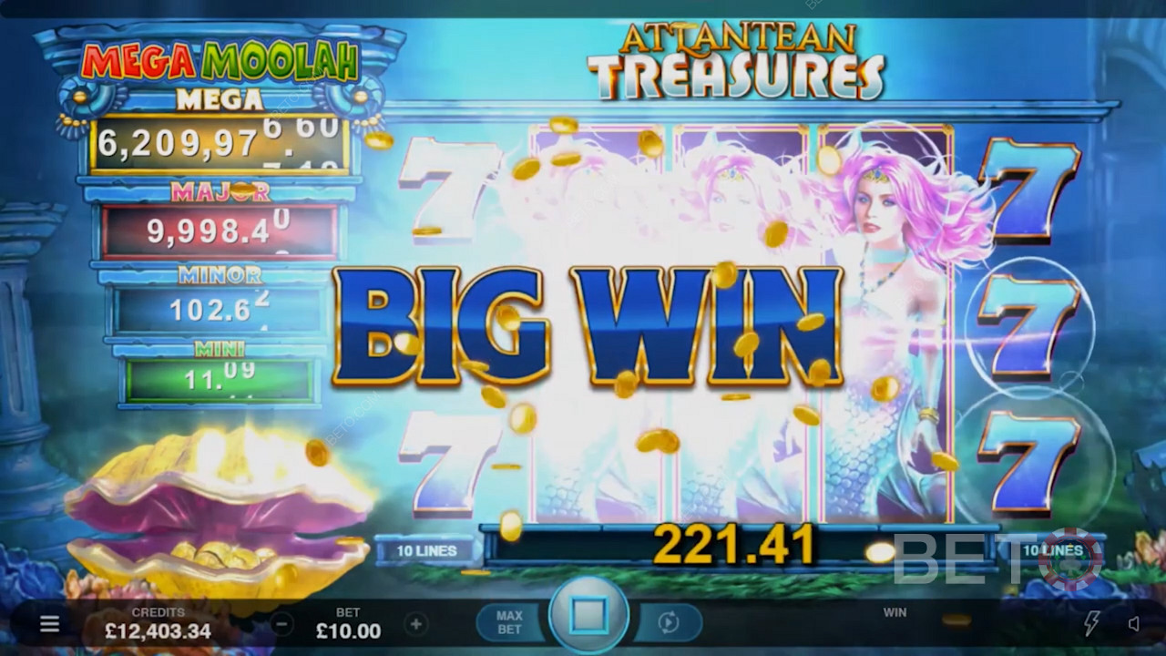 Dive for riches with payouts up to 500x your bet in the main game