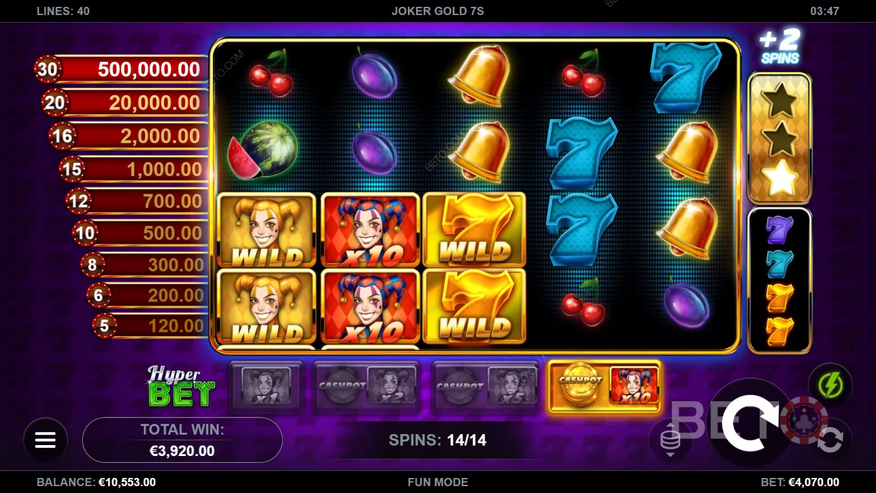 Score Big with Joker Gold 7s: Up to 50,000x Your Wager!