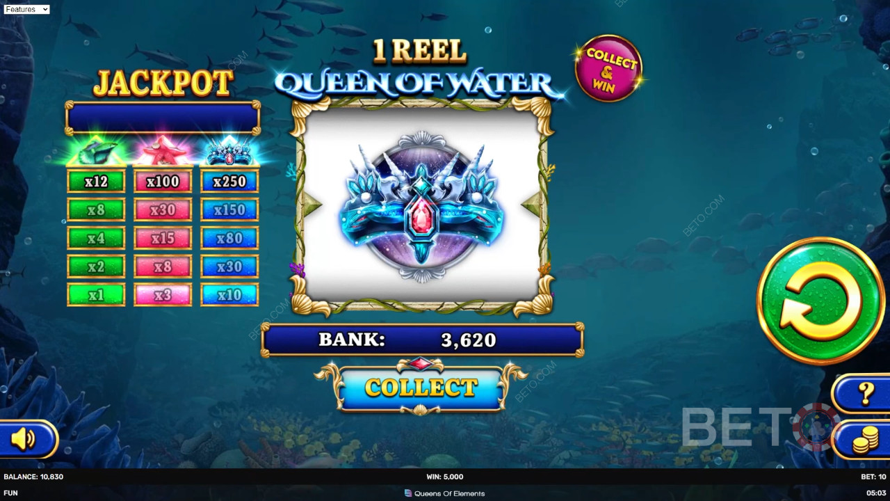 1 Reel Queen of Water Review by BETO Pokies