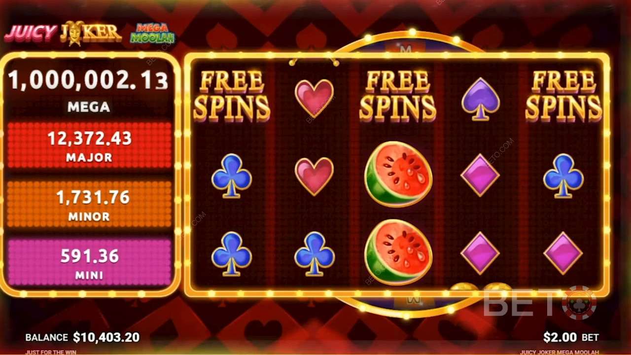 Straightforward visuals in Juicy Joker Mega Moolah