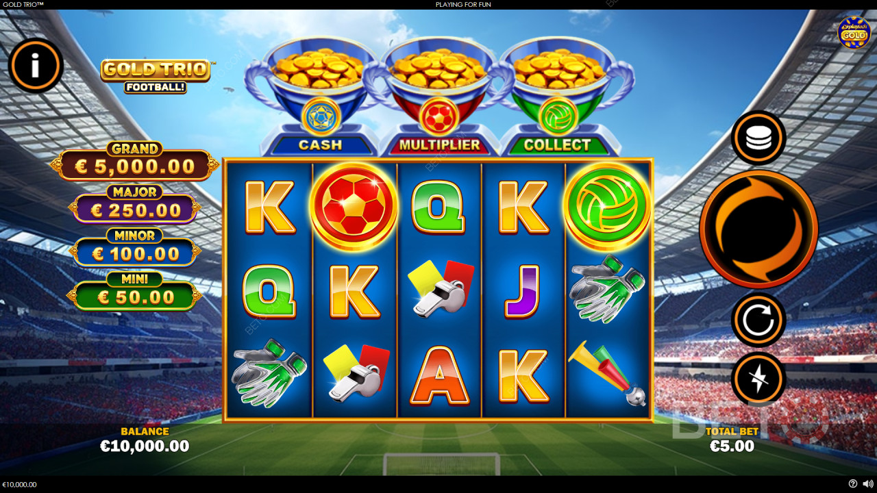 Score Big with Gold Trio: Football! Pokie - 1,000x Wins!