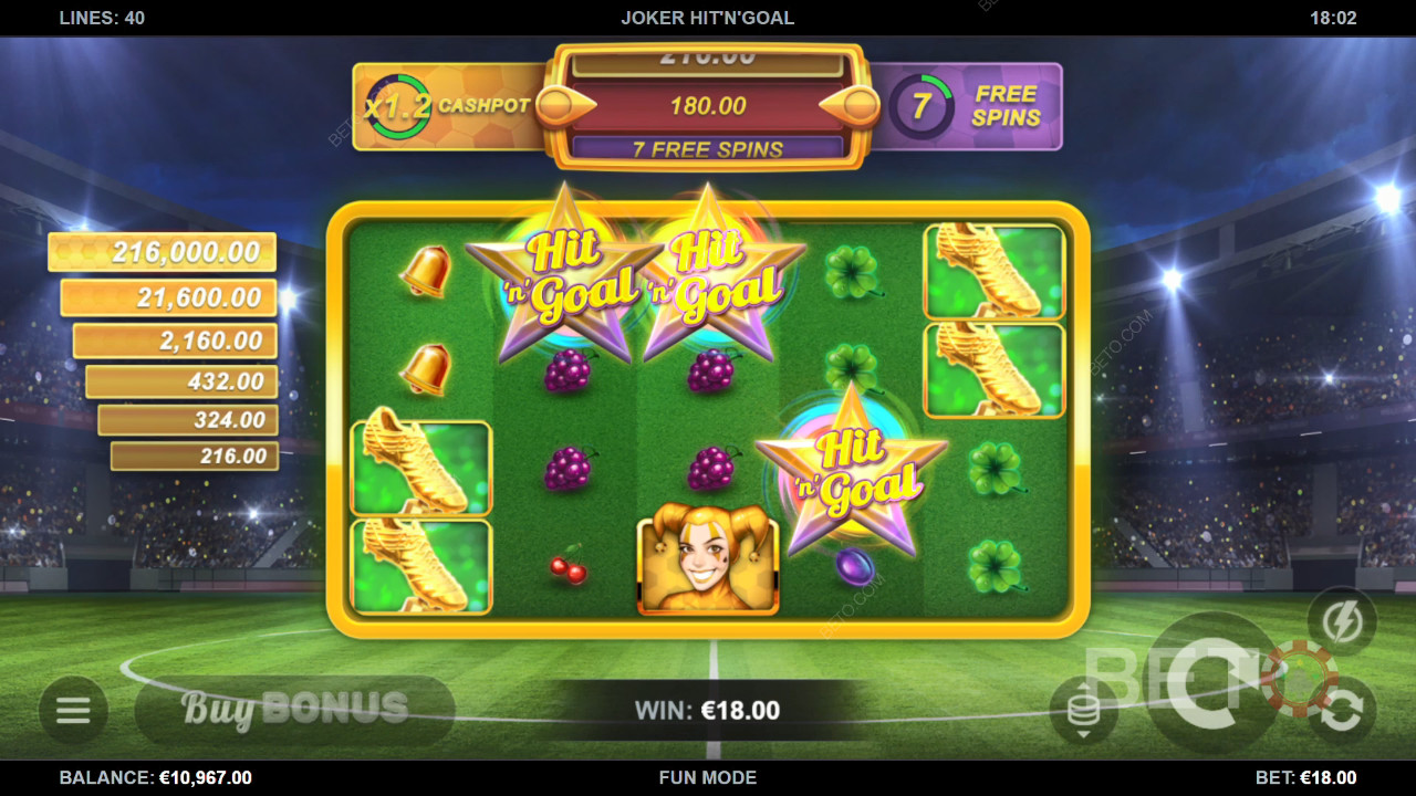 Joker Hit'n'Goal Free Play