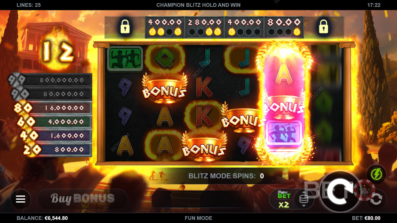 Champion Blitz Hold and Win Free Play
