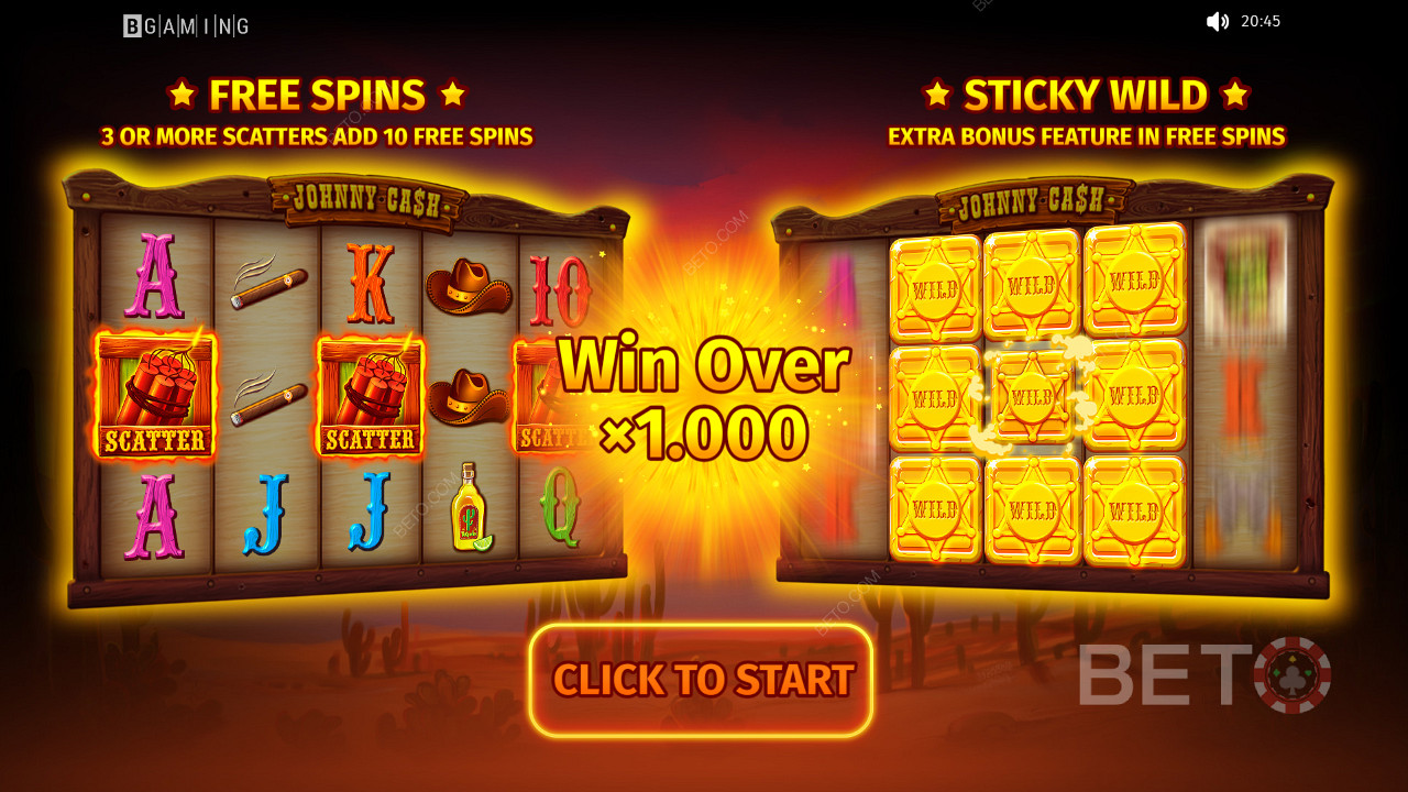 Score ripper payouts over 1,000x in Johnny Cash