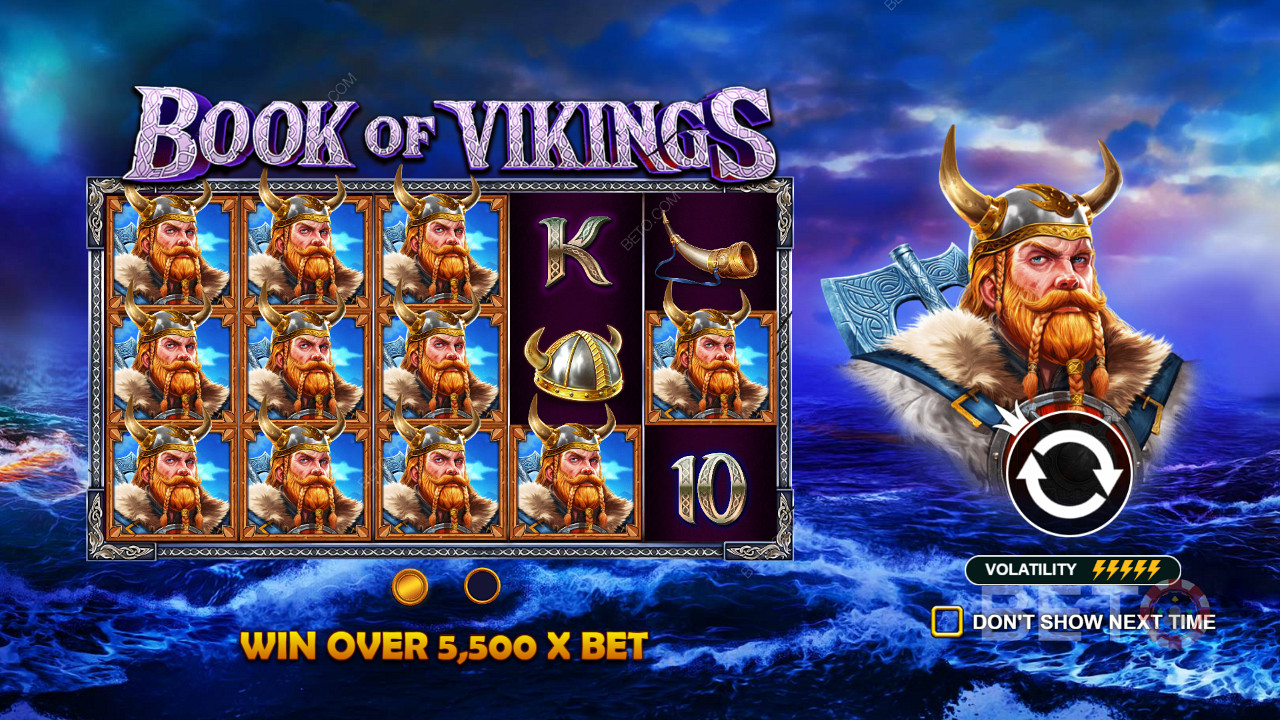Bag ripper wins up to 5,500x your bet in the high-risk Book of Vikings pokie