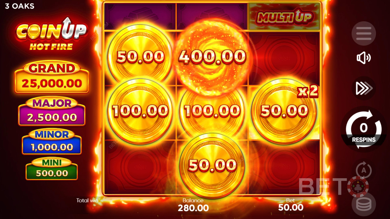 How to Play Coin Up: Hot Fire by 3 Oaks Gaming