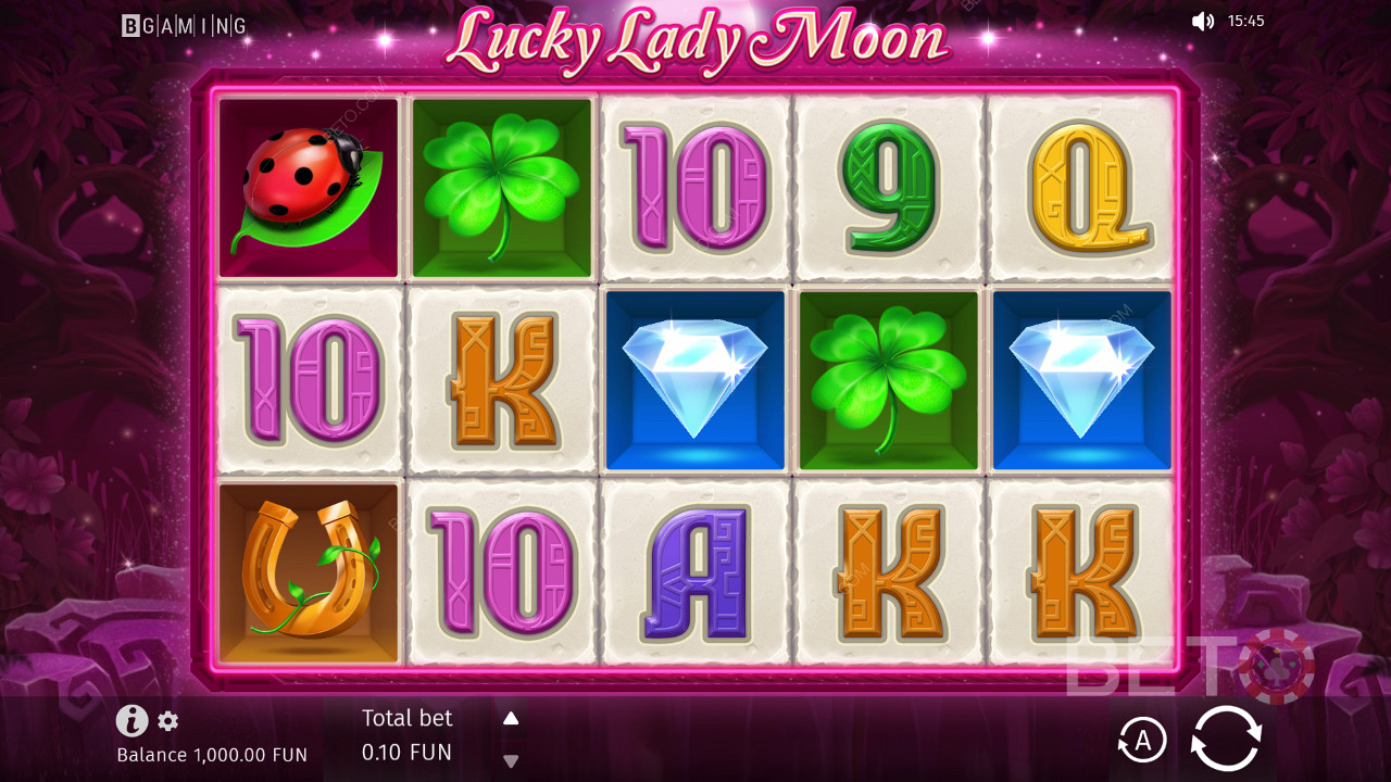 Discover gem-studded riches and score big wins in Lucky Lady Moon