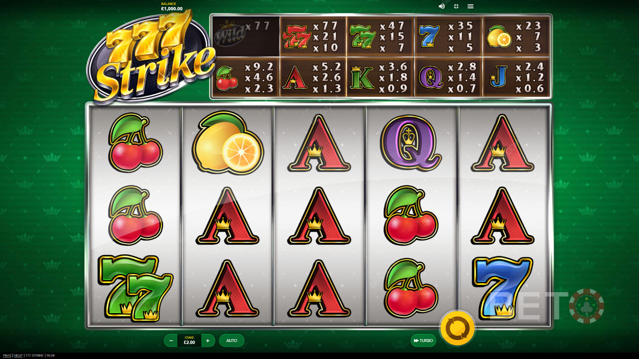 Classic Aussie fruit machine vibes in 777 Strike pokie