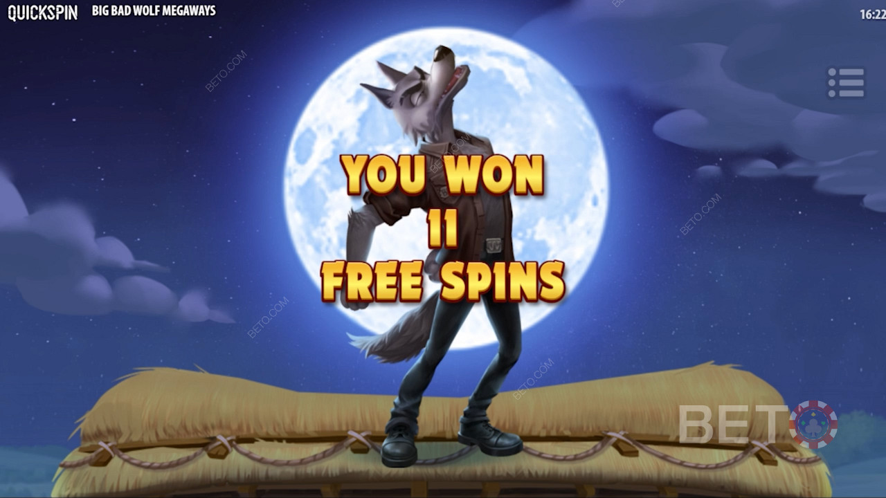 Score 11 Free Spins with 3 Scatter Symbols