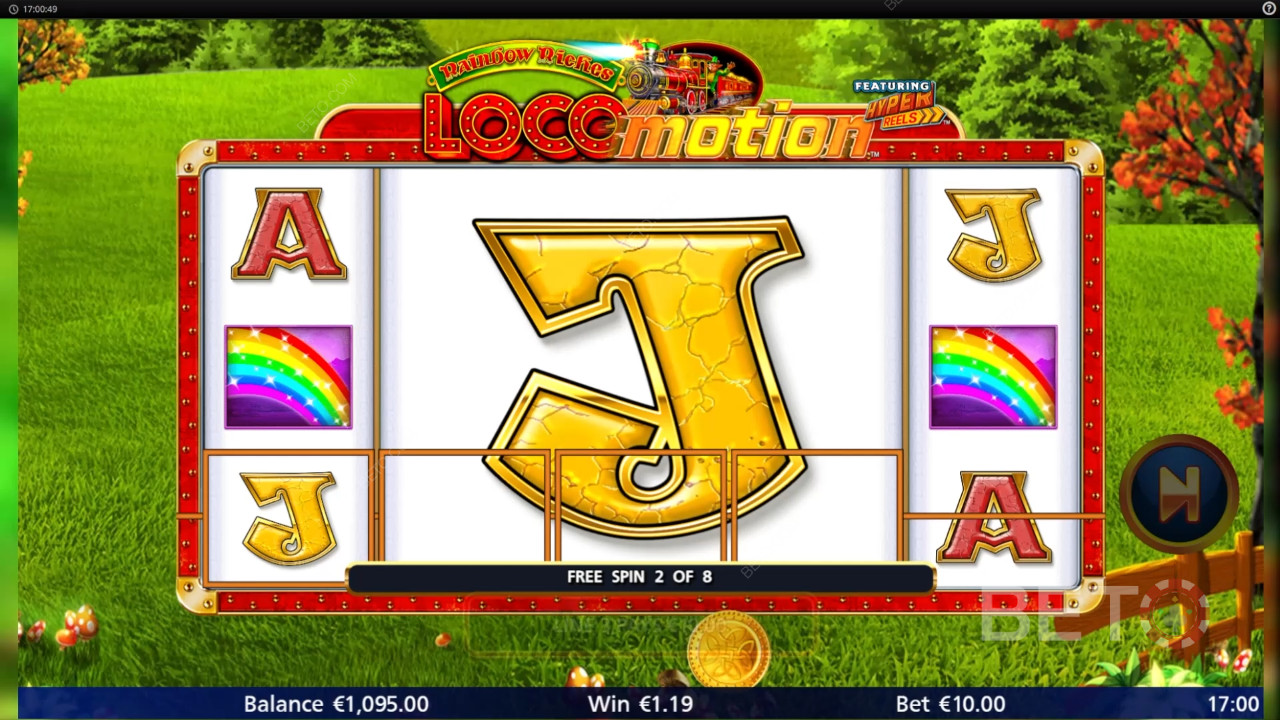 Bag 1,037x Your Wager on Rainbow Riches Locomotion Pokie Online!